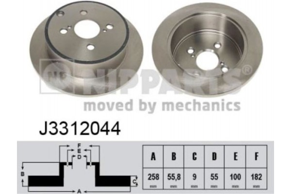 Nipparts Δισκόπλακα - J3312044