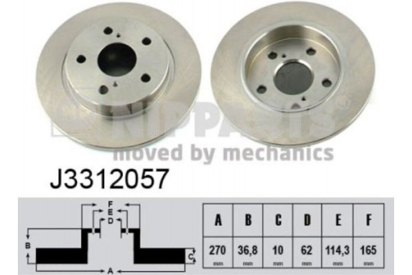 Nipparts Δισκόπλακα - J3312057
