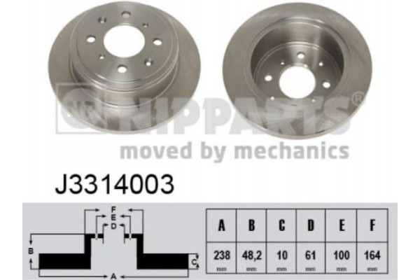 Nipparts Δισκόπλακα - J3314003