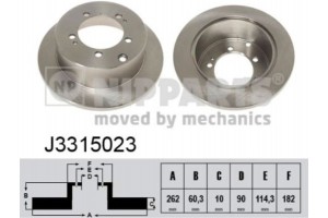 Nipparts Δισκόπλακα - J3315023