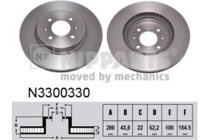 Nipparts Δισκόπλακα - N3300330