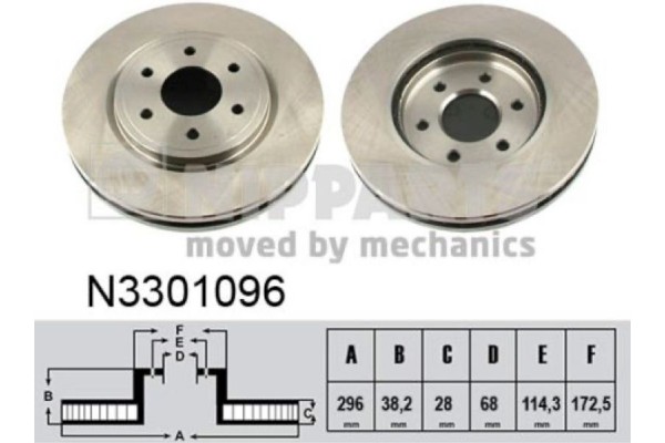 Nipparts Δισκόπλακα - N3301096