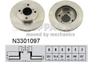 Nipparts Δισκόπλακα - N3301097