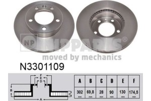 Nipparts Δισκόπλακα - N3301109