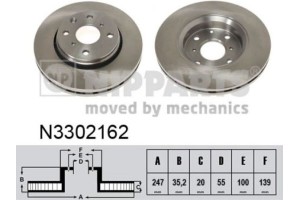 Nipparts Δισκόπλακα - N3302162