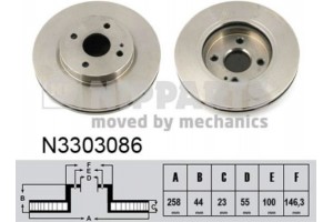Nipparts Δισκόπλακα - N3303086