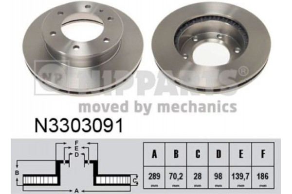 Nipparts Δισκόπλακα - N3303091