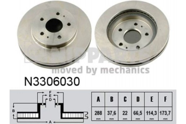 Nipparts Δισκόπλακα - N3306030