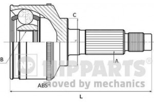 Nipparts Σετ άρθρωσης, Άξονας μετάδ. κίν. - J2820907
