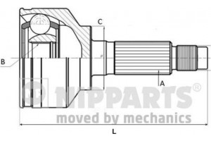 Nipparts Σετ άρθρωσης, Άξονας μετάδ. κίν. - J2823026