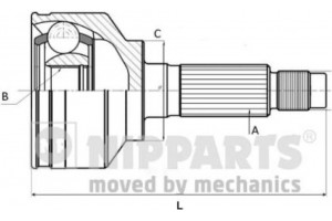 Nipparts Σετ άρθρωσης, Άξονας μετάδ. κίν. - J2823026