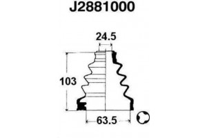 Nipparts Σετ φούσκες, Άξονας μετ. κίν. - J2881000