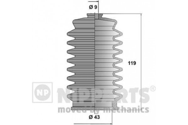 Nipparts Σετ φούσκες, Τιμόνι - J2842005