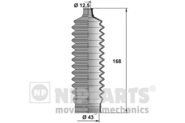 Nipparts Σετ φούσκες, Τιμόνι - J2840503