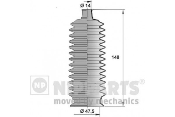 Nipparts Σετ φούσκες, Τιμόνι - J2842010 Nipparts Σετ φούσκες, Τιμόνι - J2842010