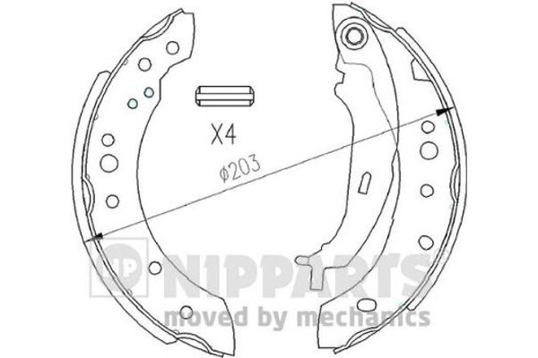 Nipparts Σετ Σιαγόνων Φρένων - N3505043