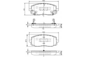Nipparts Σετ τακάκια, Δισκόφρενα - J3600323