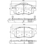 Nipparts Σετ τακάκια, Δισκόφρενα - J3600542