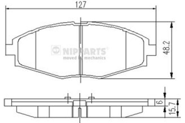 Nipparts Σετ τακάκια, Δισκόφρενα - J3600909