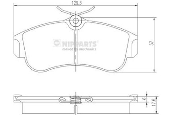 Nipparts Σετ τακάκια, Δισκόφρενα - J3601051