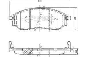 Nipparts Σετ τακάκια, Δισκόφρενα - J3601094