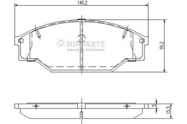 Nipparts Σετ τακάκια, Δισκόφρενα - J3602047