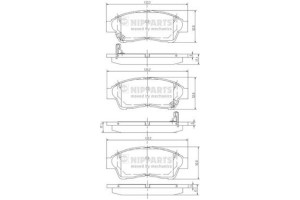 Nipparts Σετ τακάκια, Δισκόφρενα - J3602064