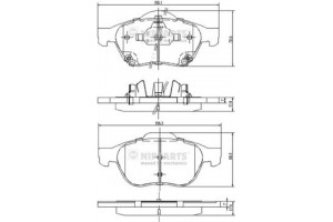 Nipparts Σετ τακάκια, Δισκόφρενα - J3602115