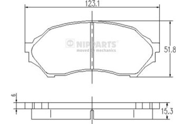 Nipparts Σετ τακάκια, Δισκόφρενα - J3603047