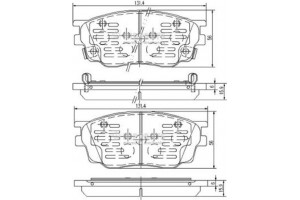 Nipparts Σετ τακάκια, Δισκόφρενα - J3603055