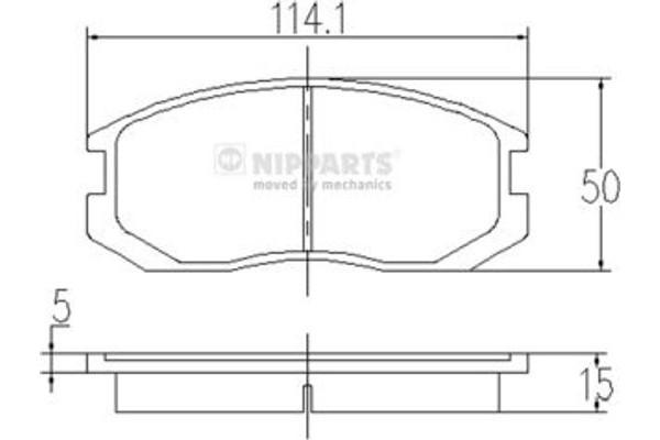 Nipparts Σετ τακάκια, Δισκόφρενα - J3605032