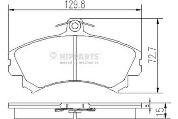 Nipparts Σετ τακάκια, Δισκόφρενα - J3605036