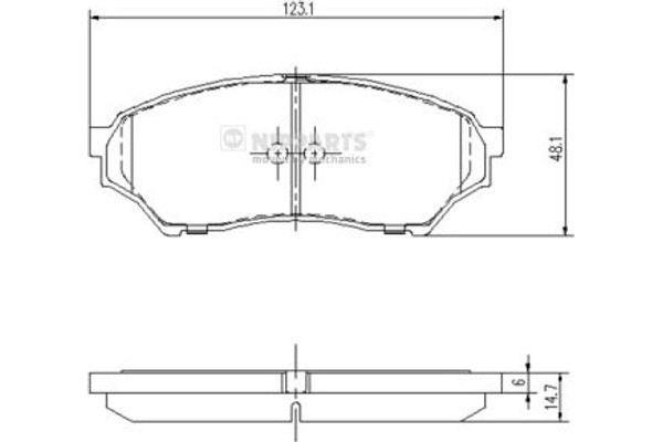 Nipparts Σετ τακάκια, Δισκόφρενα - J3605040