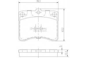 Nipparts Σετ τακάκια, Δισκόφρενα - J3606005