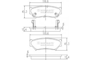 Nipparts Σετ τακάκια, Δισκόφρενα - J3608009