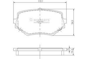 Nipparts Σετ τακάκια, Δισκόφρενα - J3608017