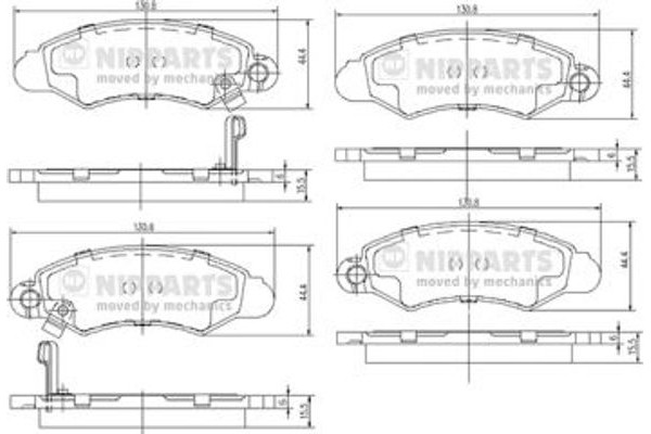 Nipparts Σετ τακάκια, Δισκόφρενα - J3608019