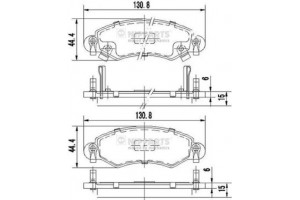 Nipparts Σετ τακάκια, Δισκόφρενα - J3608025