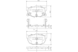 Nipparts Σετ τακάκια, Δισκόφρενα - J3610505