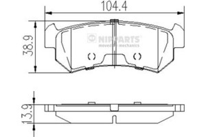 Nipparts Σετ τακάκια, Δισκόφρενα - J3610903