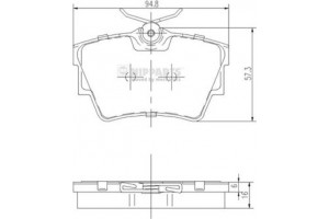 Nipparts Σετ τακάκια, Δισκόφρενα - J3611047