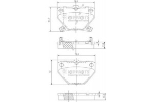 Nipparts Σετ τακάκια, Δισκόφρενα - J3612018