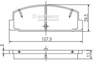 Nipparts Σετ τακάκια, Δισκόφρενα - J3613002