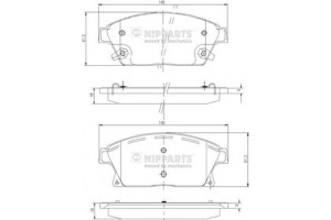 Nipparts Σετ τακάκια, Δισκόφρενα - N3600915