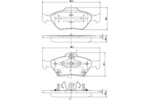 Nipparts Σετ τακάκια, Δισκόφρενα - N3602130