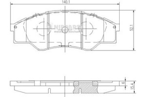 Nipparts Σετ τακάκια, Δισκόφρενα - N3602137