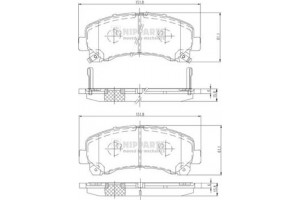 Nipparts Σετ τακάκια, Δισκόφρενα - N3609011