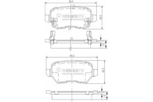 Nipparts Σετ τακάκια, Δισκόφρενα - N3610310