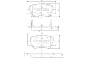 Nipparts Σετ τακάκια, Δισκόφρενα - N3612042
