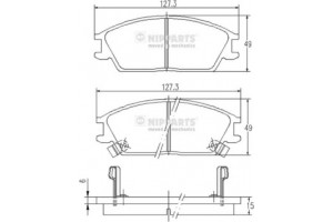 Nipparts Σετ τακάκια, Δισκόφρενα - J3600515